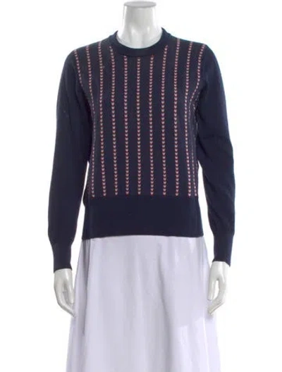 Pre-owned Tory Sport Striped Crew Neck Sweater In Multi
