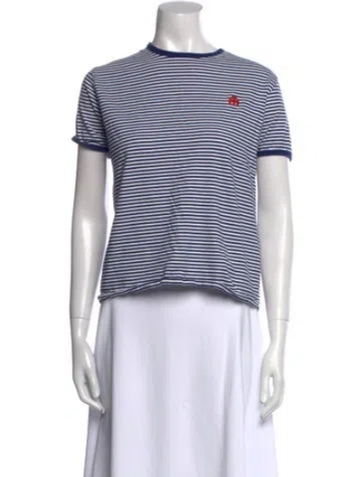 Pre-owned Tory Sport Striped Crew Neck T-shirt In Multi