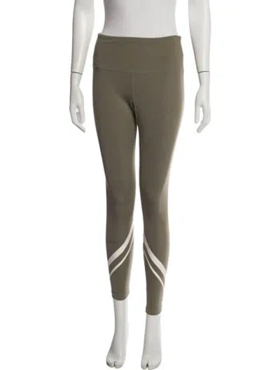 Pre-owned Tory Sport Striped Cutout Accent Sweatpants In Grey