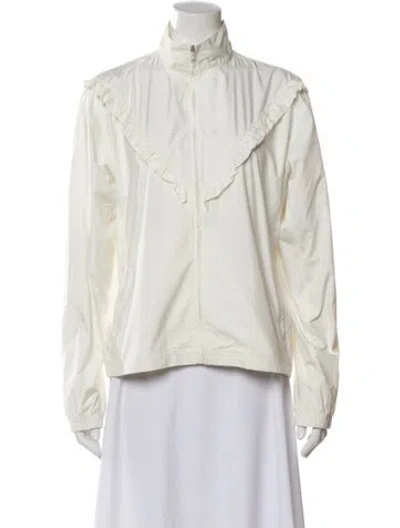 Pre-owned Tory Sport Striped Evening Jacket In White