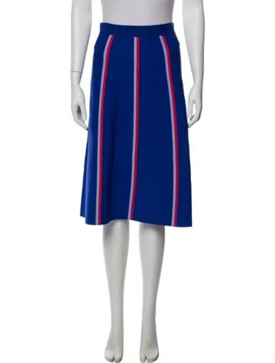 Pre-owned Tory Sport Striped Knee-length Skirt In Blue