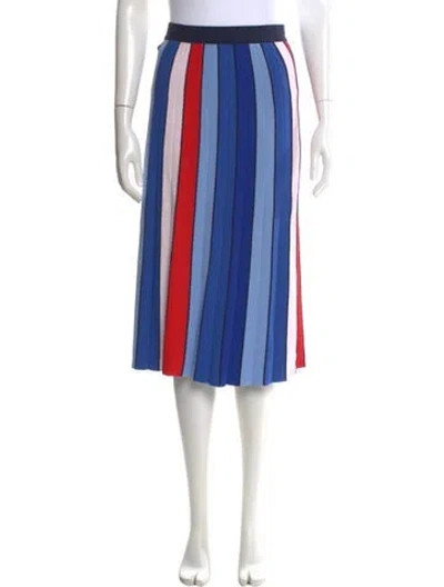 Pre-owned Tory Sport Striped Knee-length Skirt In Blue
