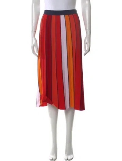 Pre-owned Tory Sport Striped Midi Length Skirt In Multi