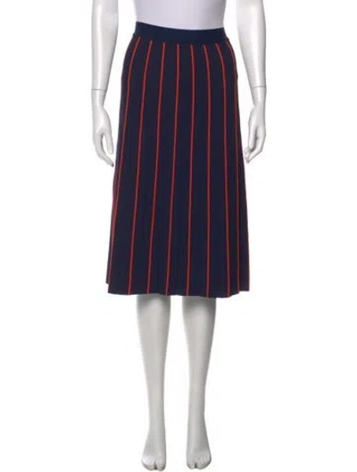 Pre-owned Tory Sport Striped Midi Length Skirt In Multi