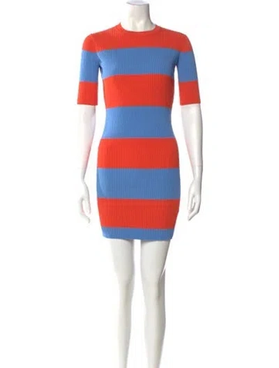 Pre-owned Tory Sport Striped Mini Dress In Multi