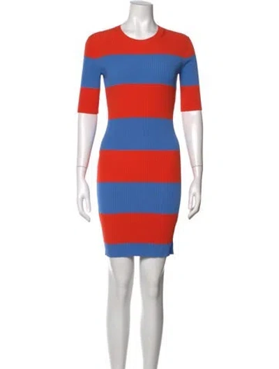 Pre-owned Tory Sport Striped Mini Dress In Multi