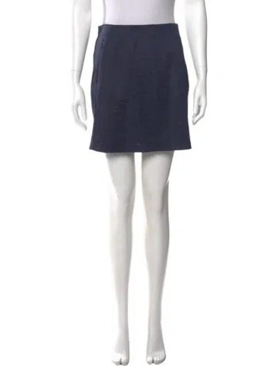 Pre-owned Tory Sport Striped Mini Shorts In Blue