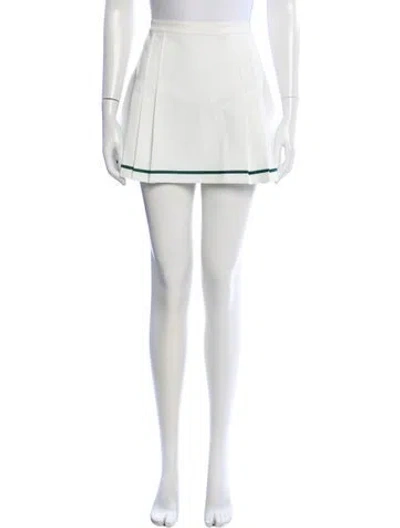 Pre-owned Tory Sport Striped Mini Skirt In White