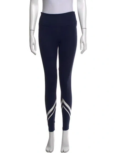 Pre-owned Tory Sport Striped Skinny Leg Pants In Blue/white