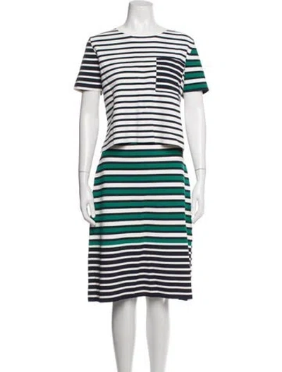 Pre-owned Tory Sport Striped Skirt Set In Blue