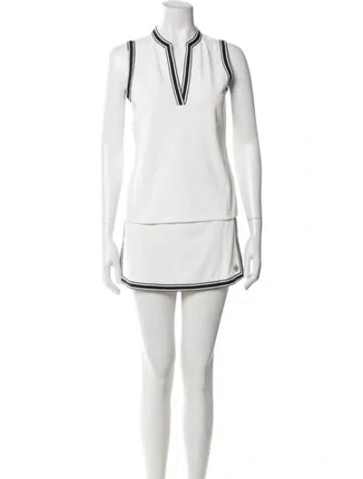 Pre-owned Tory Sport Striped Skirt Set In White