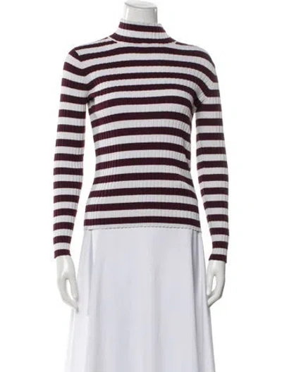 Pre-owned Tory Sport Striped Turtleneck Sweater In Multi