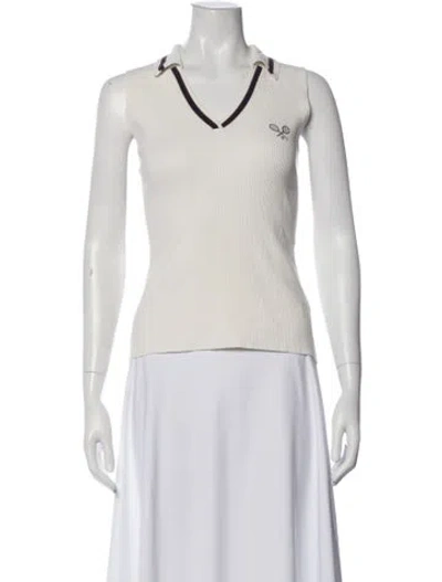 Pre-owned Tory Sport Sweater In White