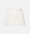 Tory Sport T Monogram Gathered Jersey Tennis Skirt In White