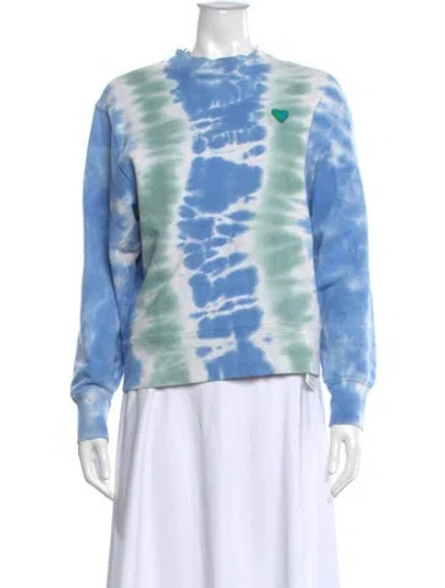 Pre-owned Tory Sport Tie-dye Print Crew Neck Sweater In Multi