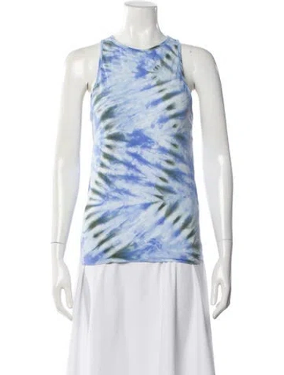 Pre-owned Tory Sport Tie-dye Print Crew Neck Top In Multi