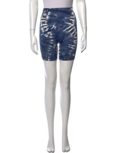 Pre-owned Tory Sport Tie-dye Print Mini Shorts W/ Tags In Blue