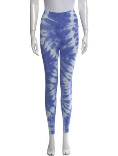 Pre-owned Tory Sport Tie-dye Print Skinny Leg Pants In Blue