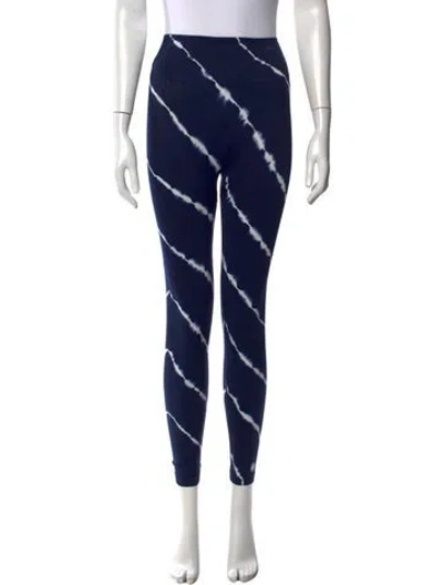 Pre-owned Tory Sport Tie-dye Print Skinny Leg Pants In Blue