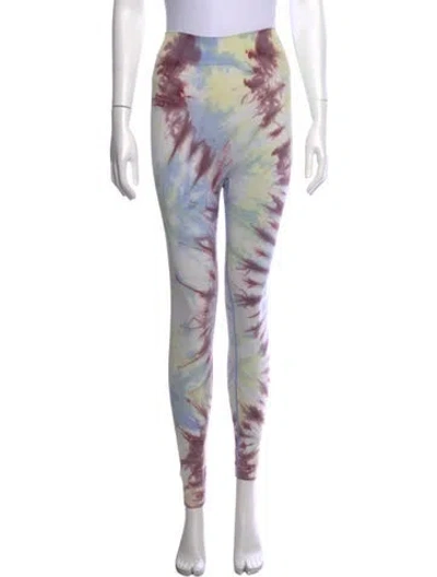 Pre-owned Tory Sport Tie-dye Print Skinny Leg Pants In Blue