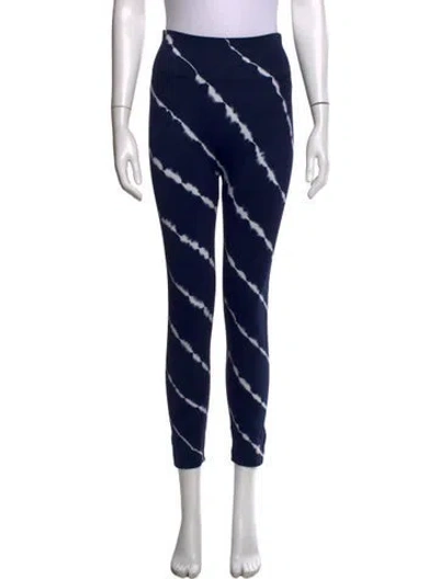 Pre-owned Tory Sport Tie-dye Print Skinny Leg Pants In Blue