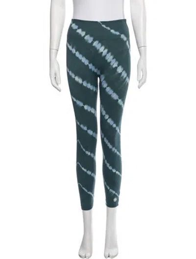Pre-owned Tory Sport Tie-dye Print Skinny Leg Pants In Blue