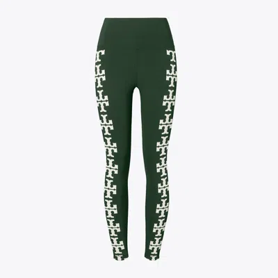 Tory Sport Compression Logo 7/8 Legging In Conifer