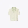 Tory Sport Tory Burch Cotton Pointelle Logo Polo In White