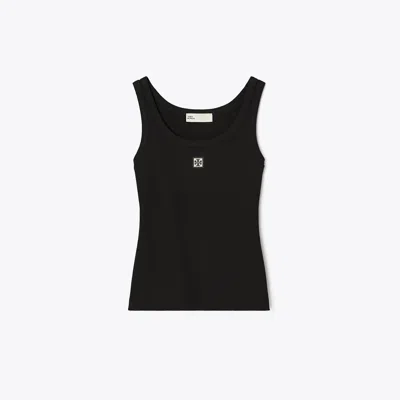 Tory Sport Tory Burch Cotton Scoop Tank In Black