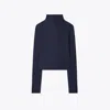 Tory Sport Tory Burch Cropped Jacquard Top In Tory Navy
