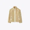 Tory Sport Tory Burch Fleece Jacket In Oatmeal/cream