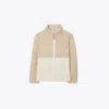 Tory Sport Tory Burch Fleece Quilted Jacket In Neutral