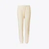 Tory Sport Tory Burch French Terry Cropped Sweatpant In Ivory White