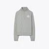 Tory Sport Tory Burch Heavy French Terry Half-zip Sweatshirt In Medium Heather Gray