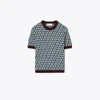 Tory Sport Tory Burch Jacquard Sweater In Blue