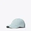 Tory Sport Tory Burch Logo Cap In Blue Denim
