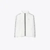 Tory Sport Tory Burch Logo Tape Full-zip Anorak In Snow White