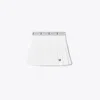 Tory Sport Logo Tape Pleated Twill Mini Skirt In White