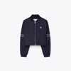 Tory Sport Nylon Bomber Jacket In Deep Navy