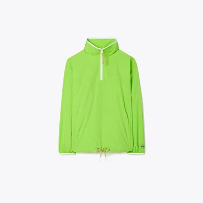 Tory Sport Tory Burch Nylon Half-zip Jacket In Vibrant Green