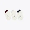 Tory Sport Performance Compression Pom-pom Socks, 3-pack In Tory Navy/snow White/winetasting