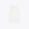 Tory Sport Tory Burch Contrast Strap Tennis Tank In Snow White