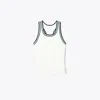 Tory Sport Tory Burch Performance Jersey Racerback Tennis Tank In White