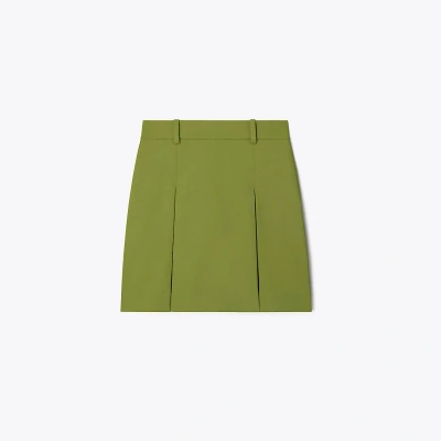 Tory Sport Tory Burch Pleated Front Nylon Golf Skirt In Pesto