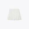 Tory Sport Tory Burch Pleated Tech Knit Skirt In White