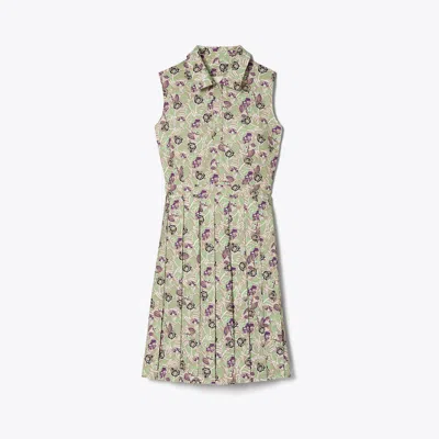 Tory Sport Tory Burch Printed Performance Golf Dress In Green Scribble Floral