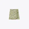 Tory Sport Tory Burch Printed Ruffle Twill Golf Skirt In Green Scribble Floral