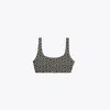 Tory Sport Tory Burch Printed Scoop-back Bra In Mini Prismatic T Monogram