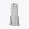 Tory Sport Tory Burch Printed Stretch Golf Dress In Grey Gradient Gingham