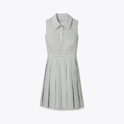 Tory Sport Tory Burch Printed Stretch Golf Dress In Grey Gradient Gingham